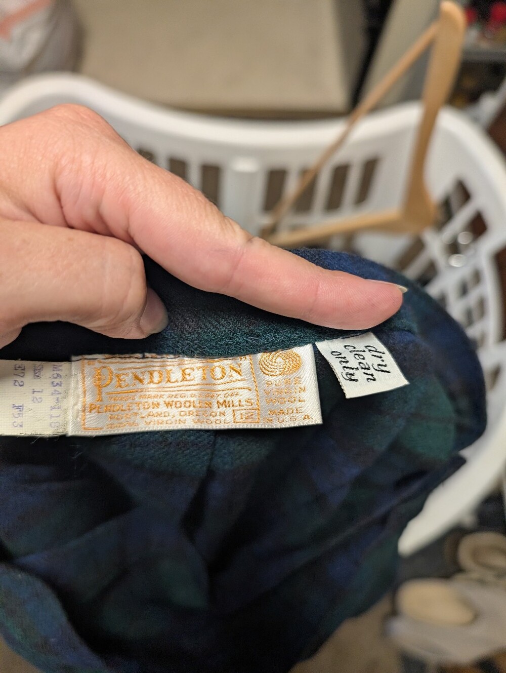 Pendleton Black Watch Plaid Virgin Wool Pleated Skirt Size 12 - Picture 3 of 6